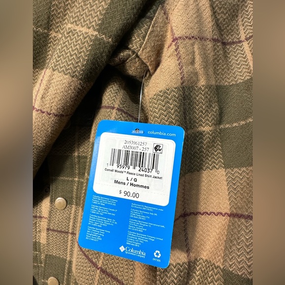 NWT Columbia Men's Cornell Woods Fleece Lined Shirt Jacket Size Large - Picture 3 of 8